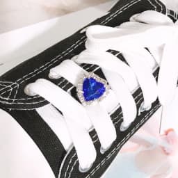 Shoelaces Shoe Buckle Clips Pearl Heart Love Charms Shiny Rhinestones Shoe Laces Decoration Shoes Accessories Kids Women 1 PCS