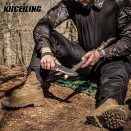 KIICEILING ZCB, Cow Leather, Mens Boots, Combat Desert Tactical Boots, Safety Shoes, Motorcycle Boots, Boots Men, Shoes for Men