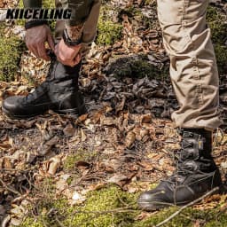 KIICEILING ZCB, Cow Leather, Mens Boots, Combat Desert Tactical Boots, Safety Shoes, Motorcycle Boots, Boots Men, Shoes for Men