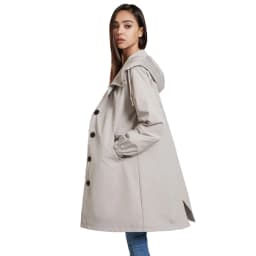 Hooded Women Windbreaker Long Trench Coat Solid Color Pocket Casual Long Outwear Fashion Windbreaker женская куртка
