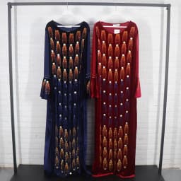 2022 African moms' fashion dress golden velvet Diamond elegant stretch robe national clothing