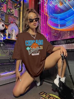 CHICAGO Basketball Streetwear Hip Hop T-Shirt Women Fashion Casual Cotton Clothing Loose Summer Breathable Tops Brand T-Shirts