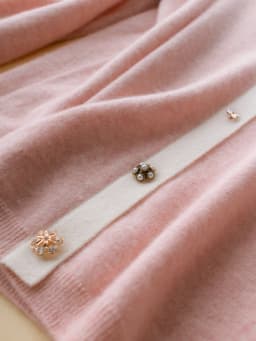 2022 New 100% pure wool sweater Women's autumn/winter Cashmere V-neck sweater pearl button cardigan