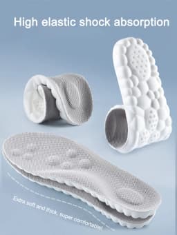 Latex Insoles for Shoes Orthopedic Soft Massage Thicken Sports Shock Absorption Pads Breathable Sweat Winter Warm Thermal Pad