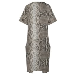 Snakeskin Python Casual Dress Spring Classic Faux Animal Skin Print Sexy Dresses Womens V Neck Print Aesthetic Dress Big Size