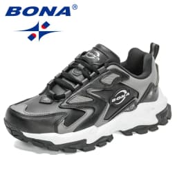 BONA 2022 New Designers Soft Casual Shoes Men Autumn Winter Breathable Outdoor Sneakers Man Light Walking Footwear Mansculino