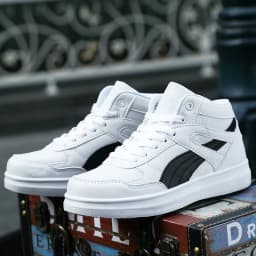 Spring Fashion Casual Shoes Men White Sneakers Breathable High top Flats Skateboarding Shoes 2025 New Unisex man shoes