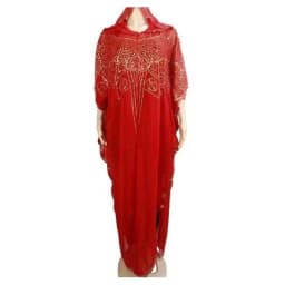 Women's Chiffon Batwing Sleeve Sequins and Fringes Loose and Versatile Dress African Fashion Gown Free Size Summer New 2022