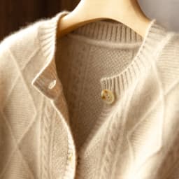 2021 autumn/winter new cashmere sweater Women's round neck cardigan sweater coat twist loose large size knit 100% wool