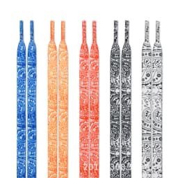 1 Pair Flat Paisley Cashew Flower Shoelaces, Gradient Colorful Creative Replacement Shoestrings, Unisex Shoe Laces for Sneakers