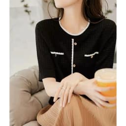 Hollow-out ice silk short sleeve knitted half sleeve summer wear new round collar T shirt women's fashionable versatile thin top