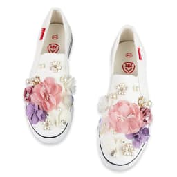 Spring/Autumn New Women Black and White Hand-Made Creative Floral Casual Canvas Shoes Trendy Fashionable Couple Footwear