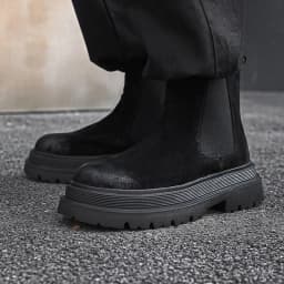 men's leisure punk party dress chelsea boots yellow genuine leather shoes high top cowboy platform boot handsome ankle botas man