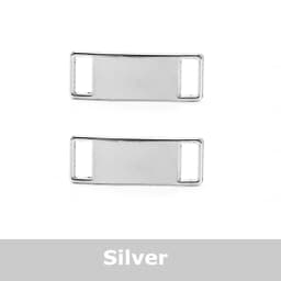 2 Pcs Blank Metal Shoelace Buckles Stylish Sneaker Decorations Fits All Types of Flat Shoelaces Shoe Accessories