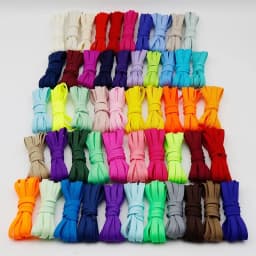 Cool Extra Long 7mm Flat Type Polyester Solid Color Laces Classic Casual Bootlaces for Men Women Wholesale Black White Shoelaces