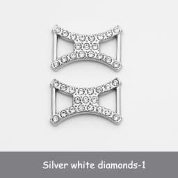 Luxurious Diamond Shoelaces Metal Buckle for Rhinestone Shoe Decorations Charms Metal Laces Lock Sneakers Shoes Accessories