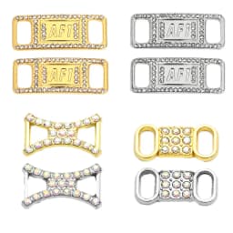 1 Pair New Diamond Shoe Charms Fashion Laces Buckle Quality Metal Shoelaces Decorations Chapa Shoes Accessories