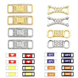 1 Pair New Diamond Shoe Charms Fashion Laces Buckle Quality Metal Shoelaces Decorations Chapa Shoes Accessories