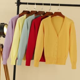 Black Cropped Cardigan Female Clothing Jersey Blouses Women's Coat Spring 2026 Long Sleeve Top Korean Fashion Knitted Sweater
