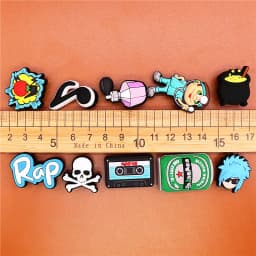 High Quanlity Cartoon Charms Shoes PVC Punk Audio Tape Shoe Decaration Kid's Gift Accessories Perfume Tomato Canned Beer