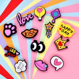 1 Piece Cartoon Kids Cute Shoe Ornament Charm Shoe Decorations Removable PVC Shoe Accessories Buckle Hole Free Shipping
