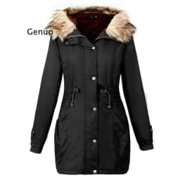 Women Coat Winter Fashion Faux Fur Hooded Jacket Coat Female Long Sleeve Warm Parkas Velvet Thicken Coats Women Clothing