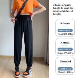 Summer Women's Pants Ice Silk Oversize Cargo Sweatpants Traf Harajuku Korean Fashion Y2k Streetwear Pants Aesthetic PELEDRESS