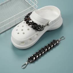 Single Sale chain lace shoes charms rose gold black Accessories for bag clogs shoe Decorations DIY chid kids gifts