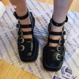 Black Hollow Leather Pumps Women's Luxury Design Square Toe Platform Sweet Fashion Solid Mary Jane Shoes For Footwear 2025
