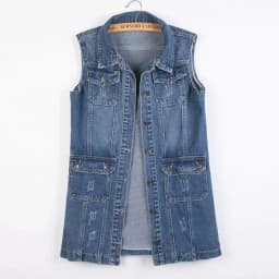 UHYTGF 2023 6XL Denim Vest Women Jacket Single Breasted Sleeveless Autumn Winter Jeans Waistcoat Female Vintage Cowboy Coat 2482
