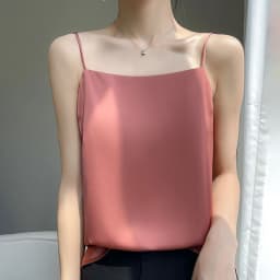 Suspended Tank Top Women's Suit Bottom Imitation Silk 23 New Versatile Bottom Shirt Satin Thin Sleeveless Fashion Korean Edition