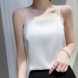 Suspended Tank Top Women's Suit Bottom Imitation Silk 23 New Versatile Bottom Shirt Satin Thin Sleeveless Fashion Korean Edition