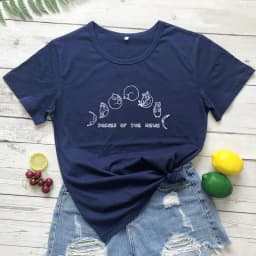 Phases Of The Mewn T-shirt Funny Cat Mom Gift Tshirt Cute Cat Moon Phases Hippie Tee Shirt Top