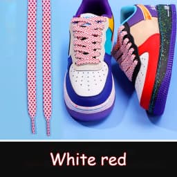 Flat Shoelace Women's Ins Small White Shoes Contrast Color Matching Laces Rope Flat Personality AF1 Men's Sports 100/120/140CM
