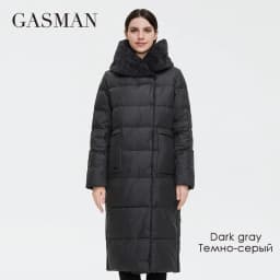GASMAN 2022 Women's Winter Jacket Long Faux fur sheep curl Designer Female Coat Windproof Hat Big pocket Women's jacket 81716
