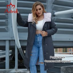 Astrid 2022 New Winter Women's coat women long warm parka fashion thick Jacket hooded Bio-Down Plus size female clothing AT-6703