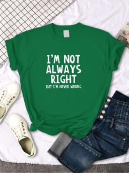 Women's T-Shirt Cool Interesting Letters Printed Tees Female Summer Oversized Tshirt Woman Round Neck Casual Tshirt Tops