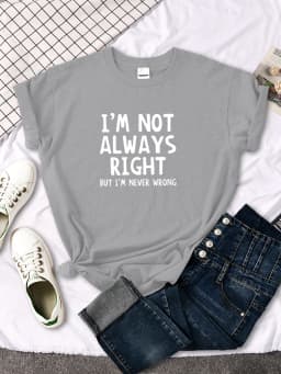 Women's T-Shirt Cool Interesting Letters Printed Tees Female Summer Oversized Tshirt Woman Round Neck Casual Tshirt Tops