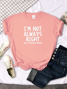 Women's T-Shirt Cool Interesting Letters Printed Tees Female Summer Oversized Tshirt Woman Round Neck Casual Tshirt Tops