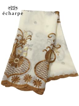 2024 New Dubai Scarf For Muslim Women African Cotton Hijab Islam Hijab Pashmina Turban Headscarf Embroidery Shawls