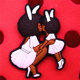 Black People Series Shoe Charms Accessories Black Family Melanin Portrait Shoe Buckle Decorations fit Kids X-mas Party Gift U271