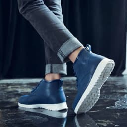 Lovers Lace-up Rain Boots Men Outdoor Non-slip Waterproof Work Water Boots Fashion Couple's Ankle Platform Rainboots Size 36-45