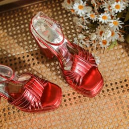 Ultra-High Thick Heel Patent Leather Material Cross Binding Open-Toe Popular Sandals Double-Layer Platform Cut-Out Women's Shoes