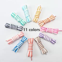 1 Pair Elastic Shoelaces for Sneakers Flat Shoe Laces for Sports Color Gradient Tennis Shoelace Rubber Bands Shoestrings