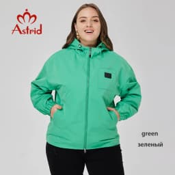 Astrid Women's Spring Jacket 2023 Casual Coat Women Clothes Hooded Bright Short Female Clothing New In Outerwears Plus Size