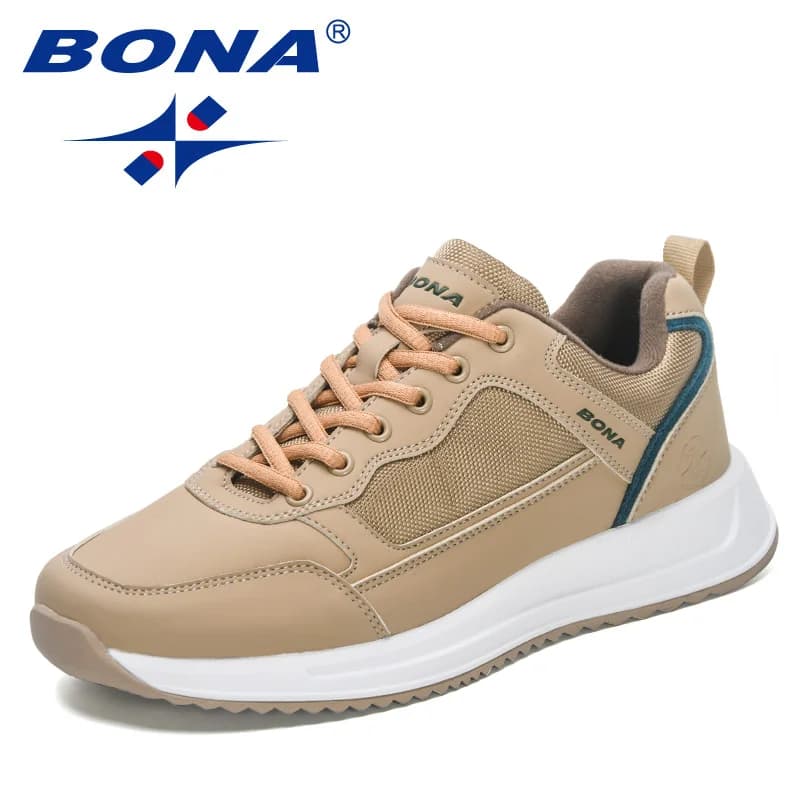 BONA New Shoes Men Outdoor Walking Shoes Man Casual Lightweight Sneakers Leisure Footwear soft and comfortable Casual Sho