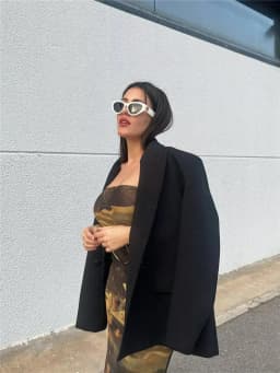 KEYANKETIAN spring new national wind totem print wrapped chest type sheath dress women's one-line neck high waist MIDI skirt