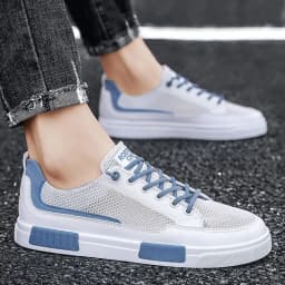 Breathable Mesh Sneakers Summer Men Comfort Flat Shoes Luxury Males Lightweight Loafers Non-Slip Mens Tennis Shoes