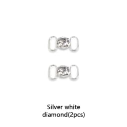 Luxury Rhinestone AF1 Shoe Charms Colorful Diamond Sneaker Shoe Decoration Fashion Shoelaces Metal Buckles Shoes Accesories 2Pcs
