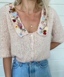 Women's Short Sleeve V-neck Sweater, Versatile Knit Shirt, Small Fragrant Top, New Style, Fashionable, Summer